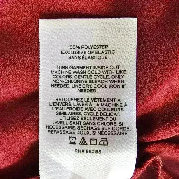 ✨Like New✨ Express Ruffle Cuff Portofino Shirt, Plum Brown, Size Small - Picture 6 of 7